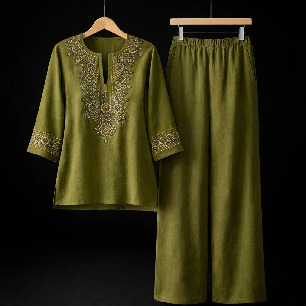 Jasmine Floral Linen Set