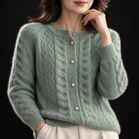 Riviera Pearl Cashmere Cardigan