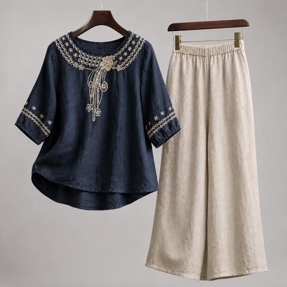 Riviera Floral Linen Set