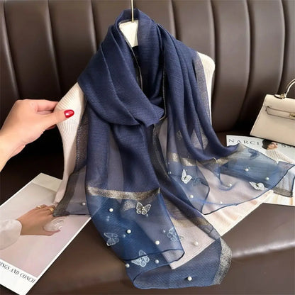Vivienne Pearl Silk Shawl