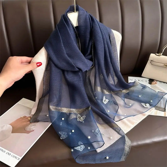 Vivienne Pearl Silk Shawl