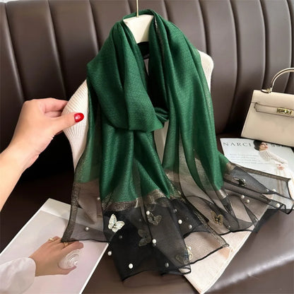 Vivienne Pearl Silk Shawl