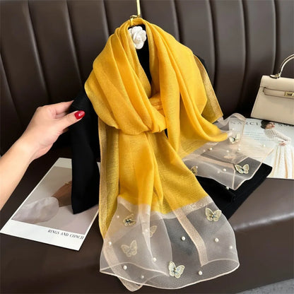 Vivienne Pearl Silk Shawl