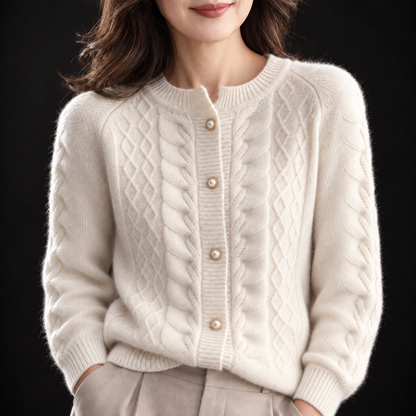 Riviera Pearl Cashmere Cardigan