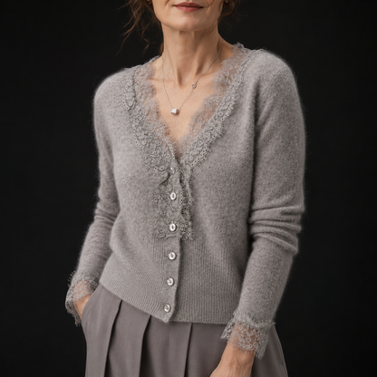 Élodie Lace Cashmere Cardigan