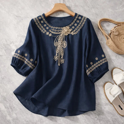 Madina Linen Blouse