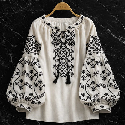 Adelina Linen Blouse
