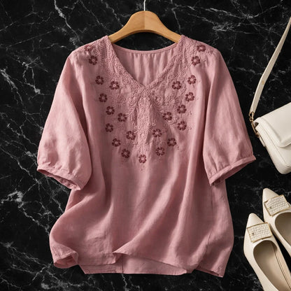 Clara Lace Trim Blouse