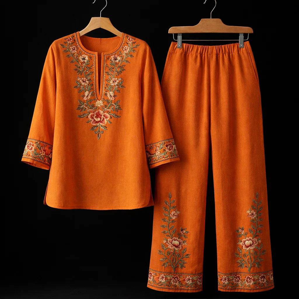 Jasmine Floral Linen Set