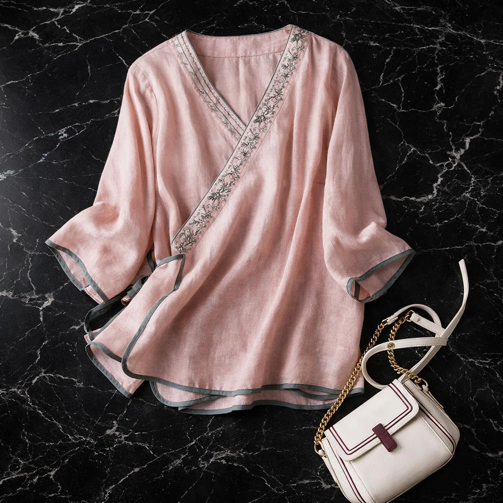 Vivienne Floral Linen Blouse